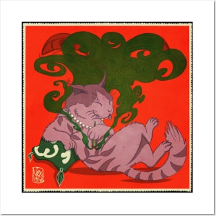 Monmon smoking japan cat Posters and Art